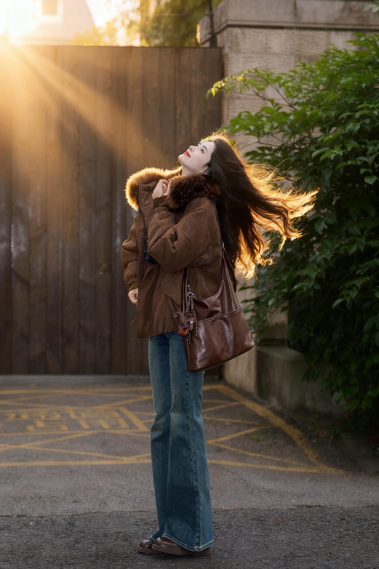 看，她在发光诶～每日穿搭秋冬外套