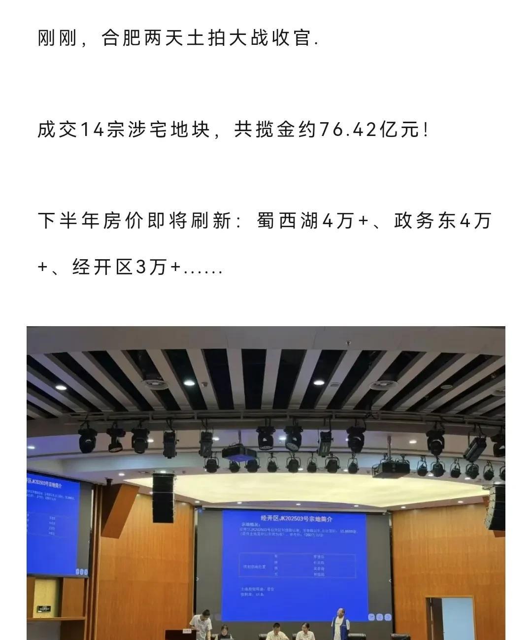 合肥新房跟二手房是两个极端。土拍结束了，下半年房价即将刷新：蜀西湖4万+、政务东