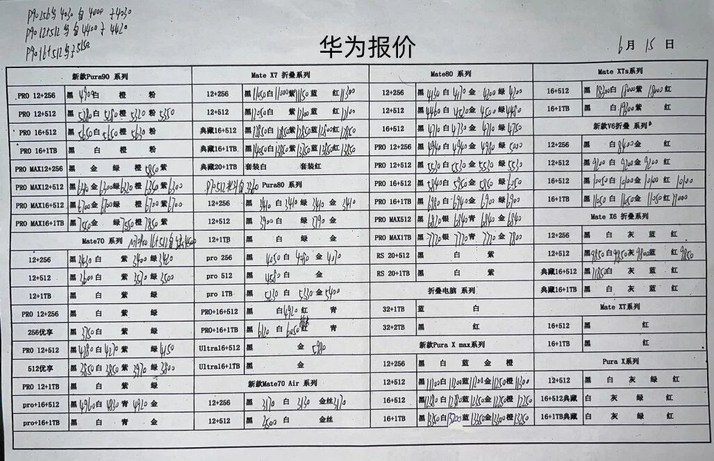 最新华为手机系列价格更新，依然坚挺中。华为手机华为手机