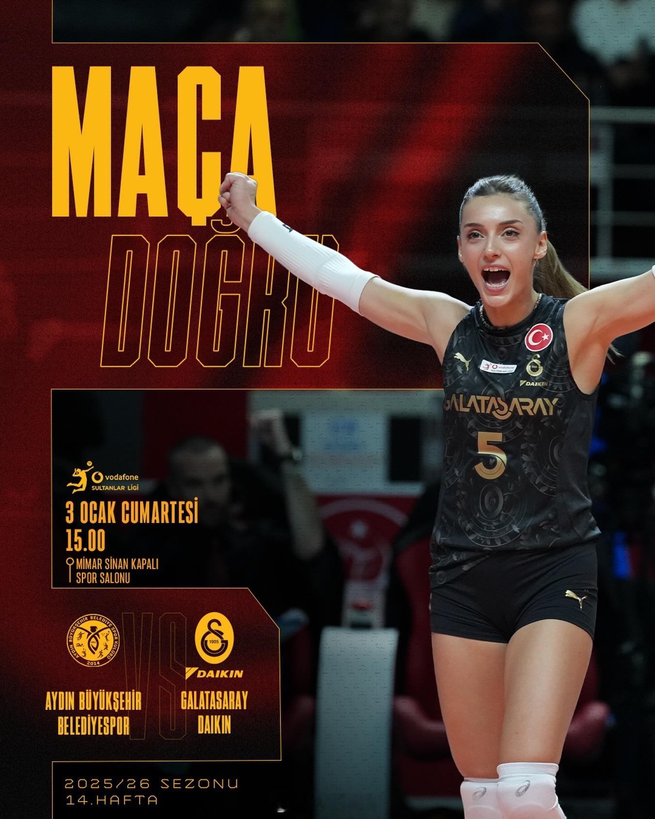 北京时间今晚20:00，2025-2026女排土超常规赛第14轮，王媛媛效力