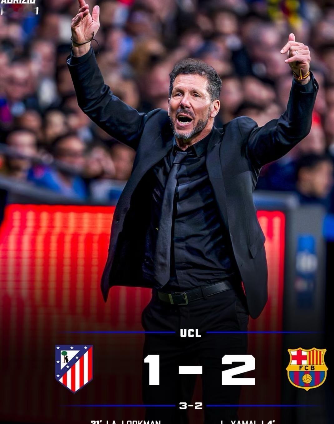 马竞晋级欧冠半决赛希望马竞夺冠，但是太悬了，看了上半场，真的以为马竞完了，他