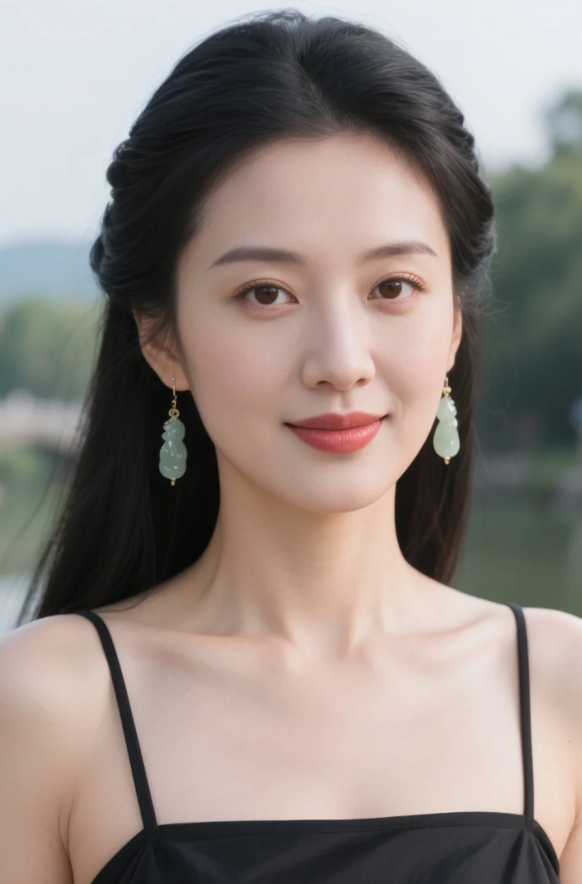 明眸善睐，她在自然中独树一帜