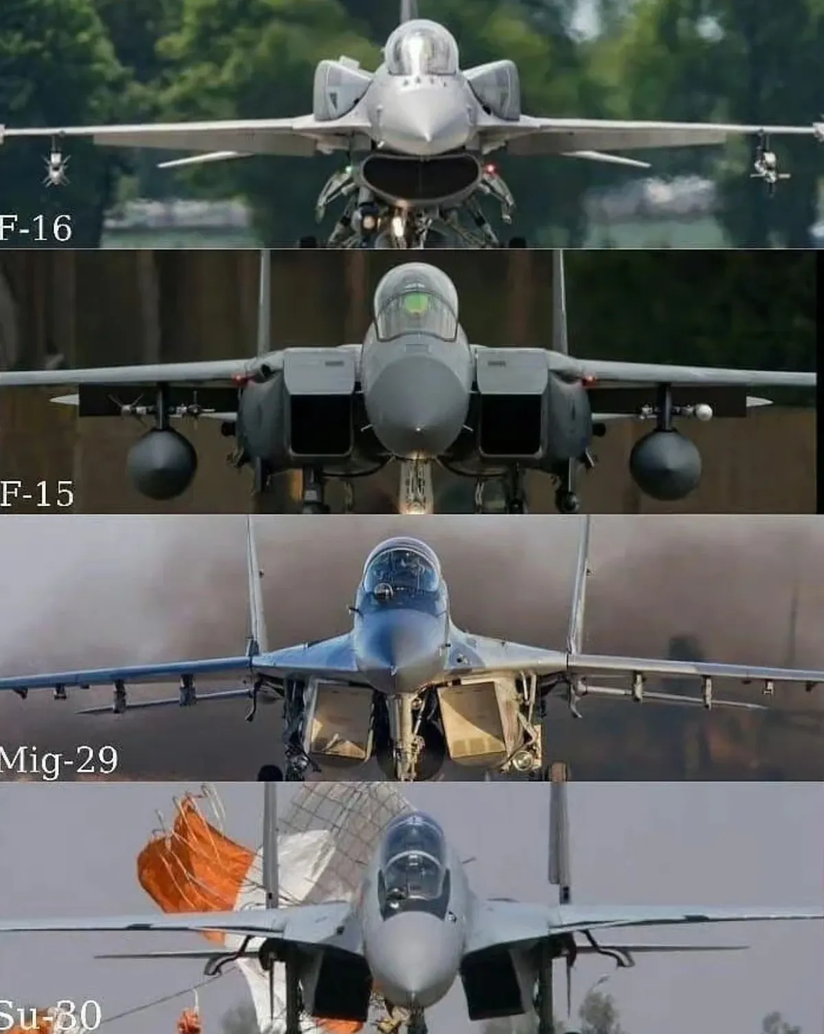 F-16在苏-30面前，娇小犹如一只小鸡仔！苏-30是俄罗斯研制的一款重型
