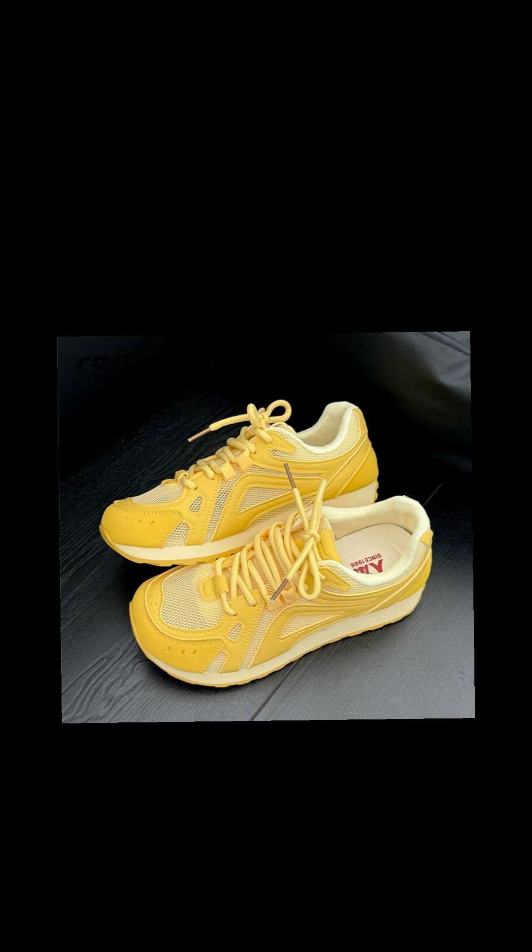 防滑鞋小黄鞋透气网鞋生活的美无处不在跑鞋