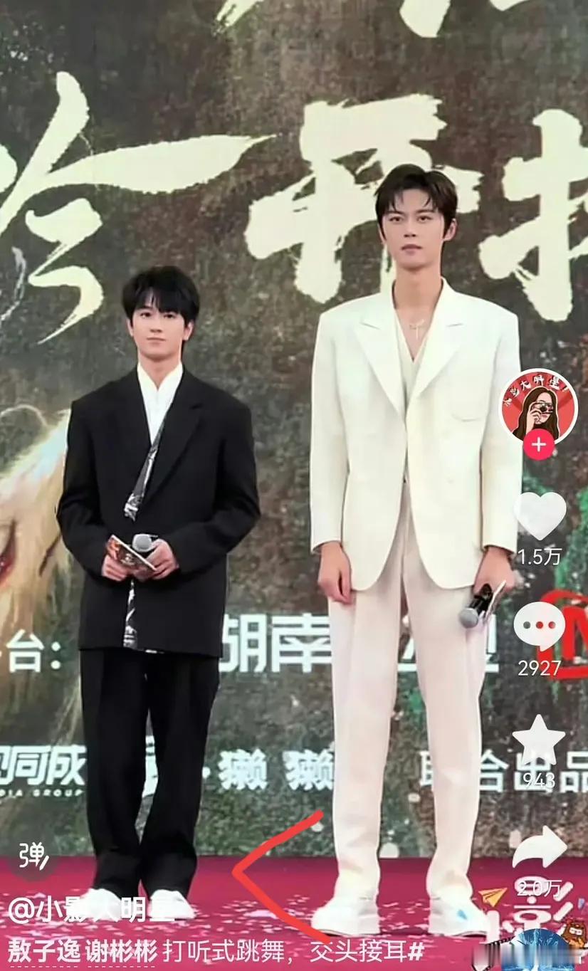 《水龙吟》的演员身高对比确实引发了不少讨论。罗云熙官方身高177cm，敖子逸约1