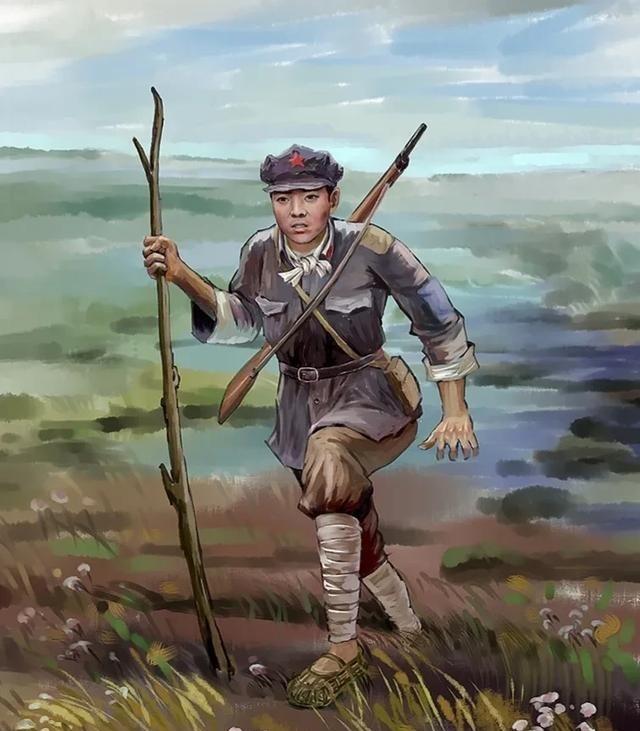 1935年，一13岁的红军小战士在过草地时因为尿急离开了队伍。等他一瘸一拐的回到