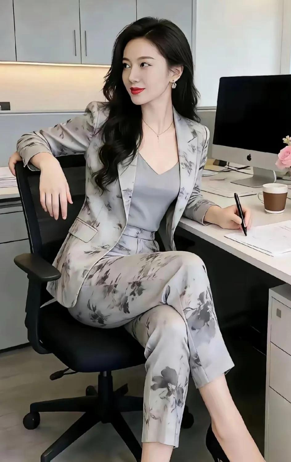 她,职场上的玫瑰,优雅绽放,知性之美！职场气质女人优雅