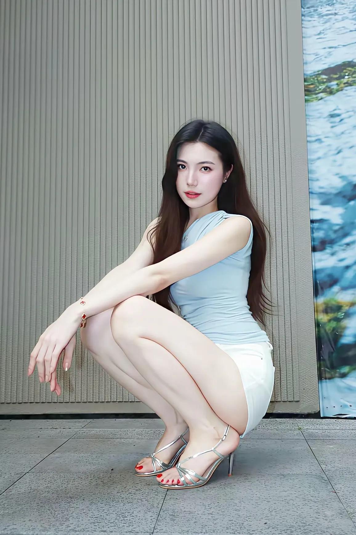 上联：单肩裁就，浅衫衬得风姿雅下联：细履穿来，长腿添成气韵娇对联对对联飞花