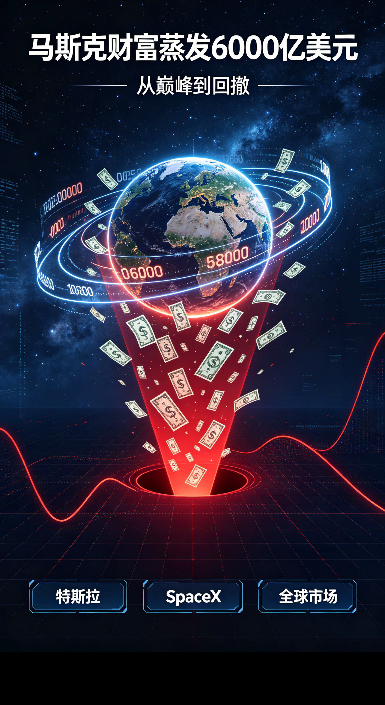 马斯克财富一个月蒸发6000亿美元！“史上最大IPO”的狂欢不到两周，Space