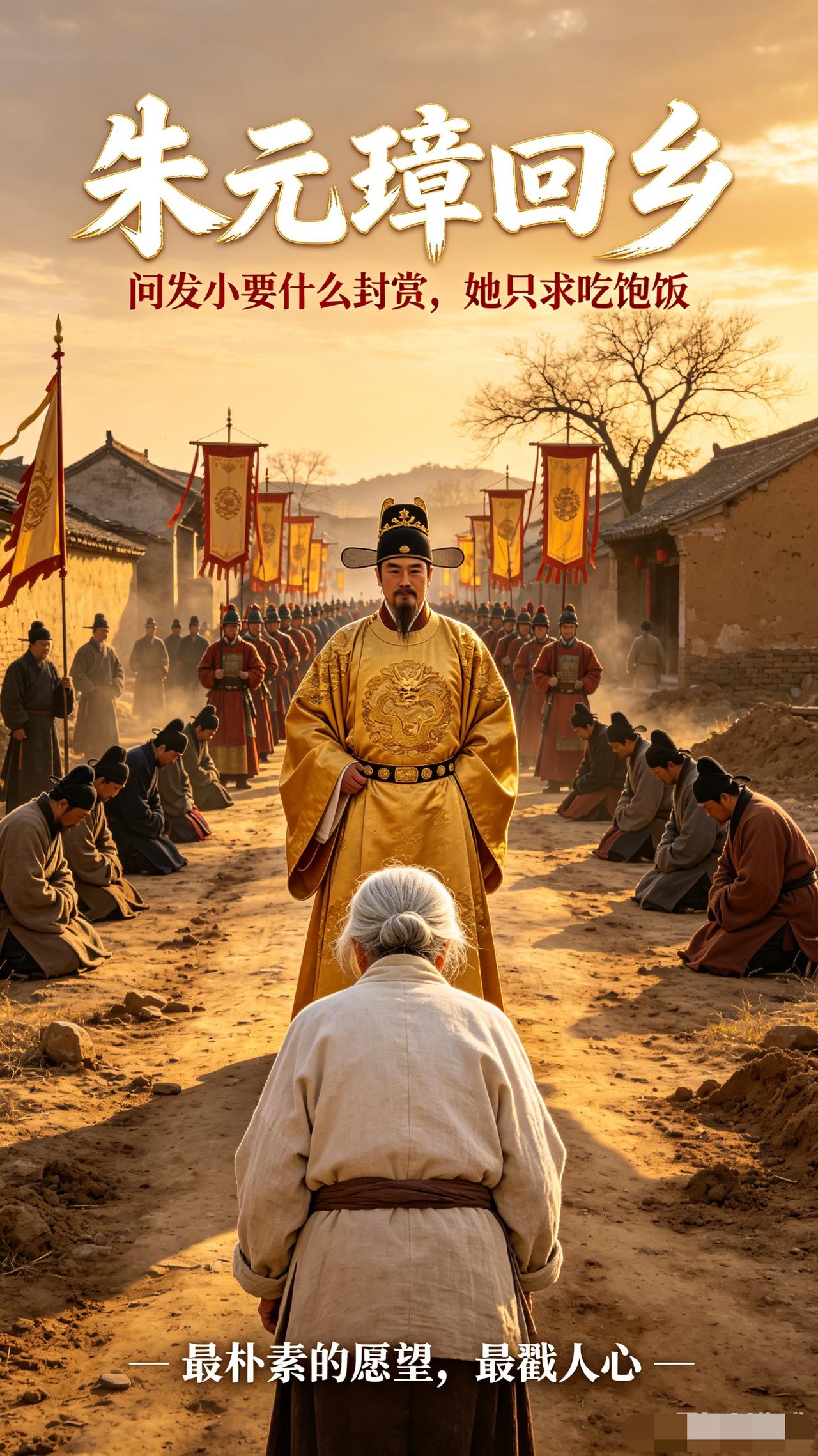 朱元璋衣锦还乡，问发小王二飞想要什么封赏，对方回答令人感慨朱元璋登基称帝之后