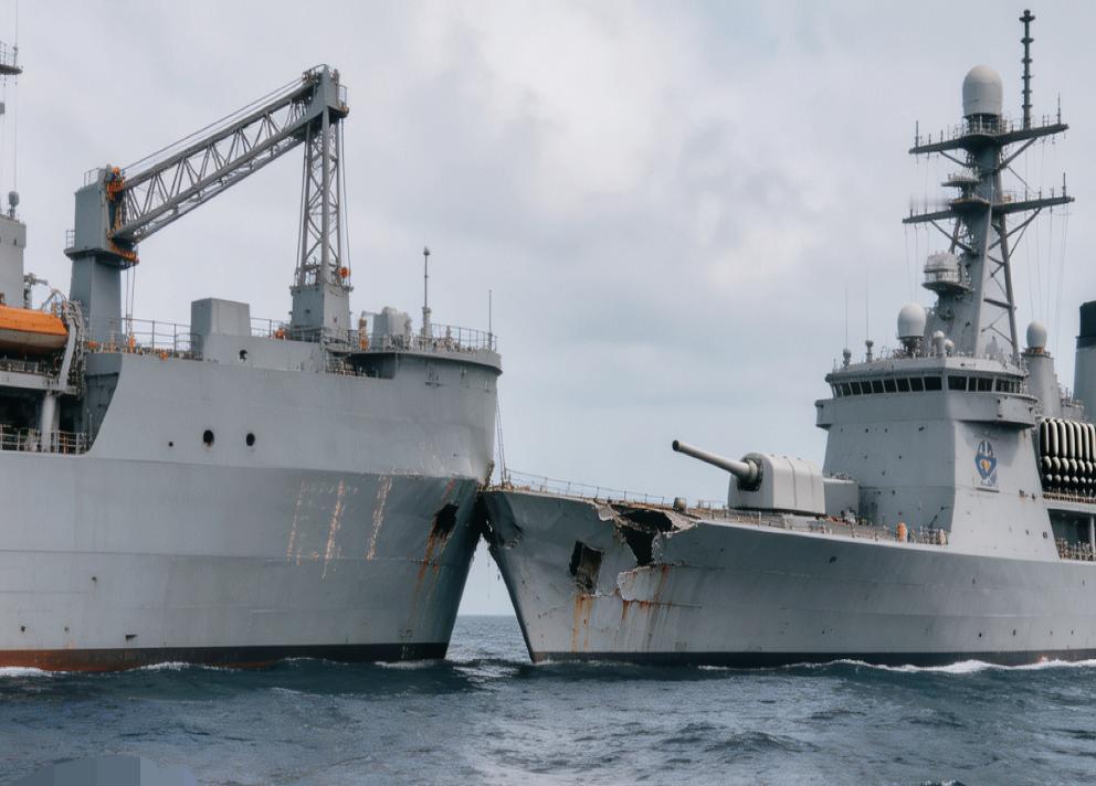 你敢信？美军两艘军舰，在海上玩起碰碰船，加个油都能撞上！这事就发生