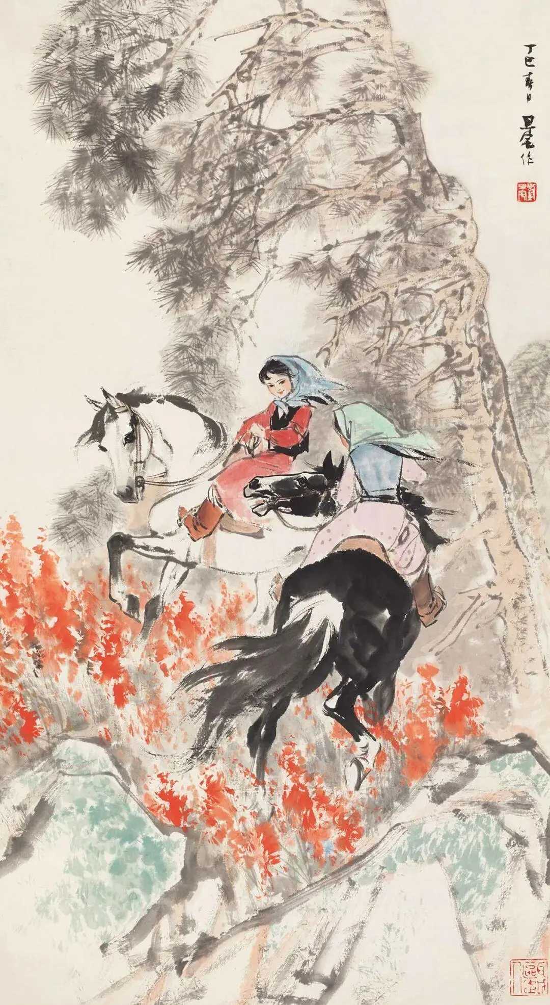 刘旦宅画马。刘旦宅（1931—2011），原名浑，又名小粟，后改名旦宅，别名海云