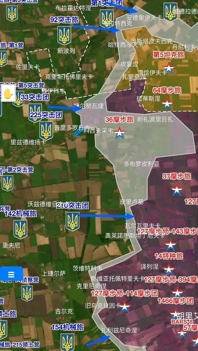 乌军在扎波罗热州和第聂伯罗彼得罗夫斯克州对俄军东部集群展开大反攻。看看乌军进攻部