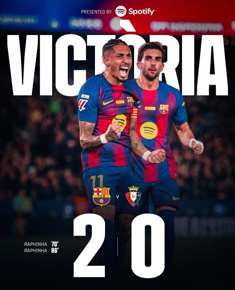 自从佩德里和拉菲尼亚回归后，巴萨像是换上了新引擎和翅膀，战绩一路飘红！本轮在西甲