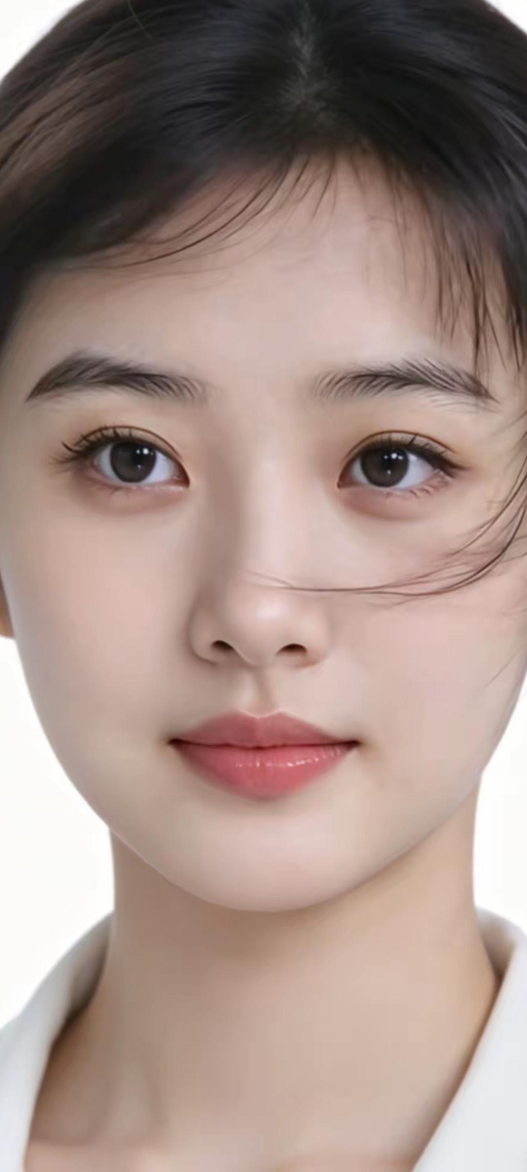 温柔甜美的少女，白皙肌肤，清澈眼神，自然妆容，清新自然。