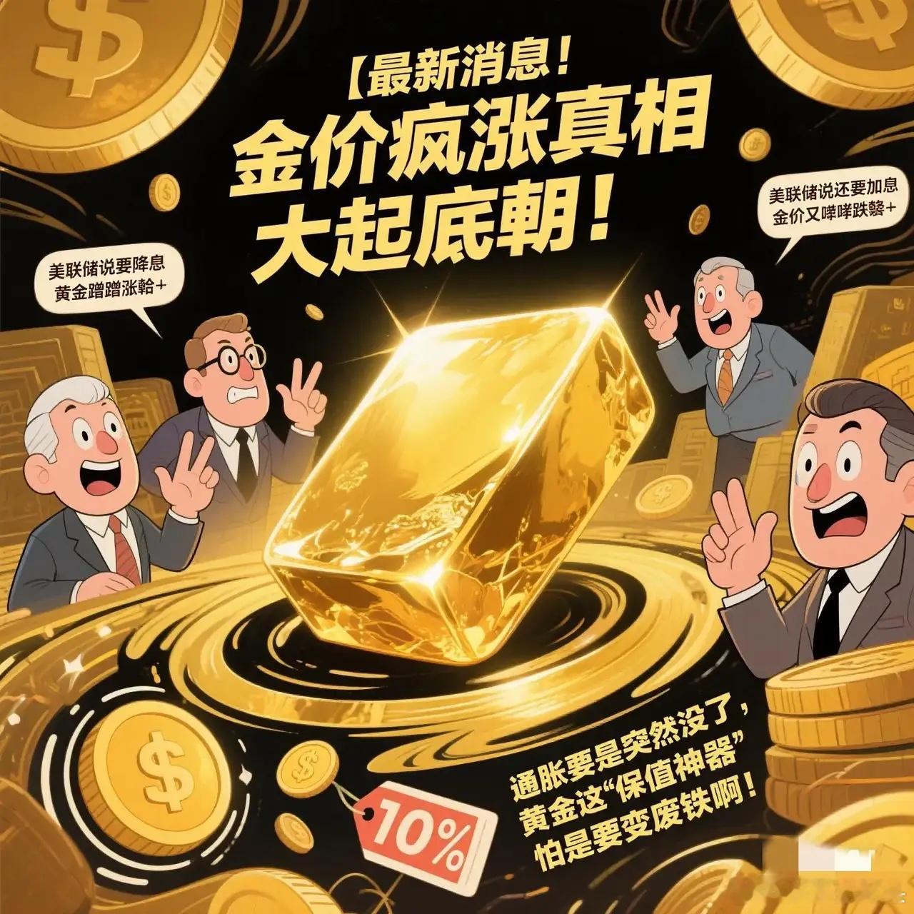 救命啊！美联储天天变脸，一会说要降息，黄金蹭蹭涨📈！一会又说还要加息，金价又哐