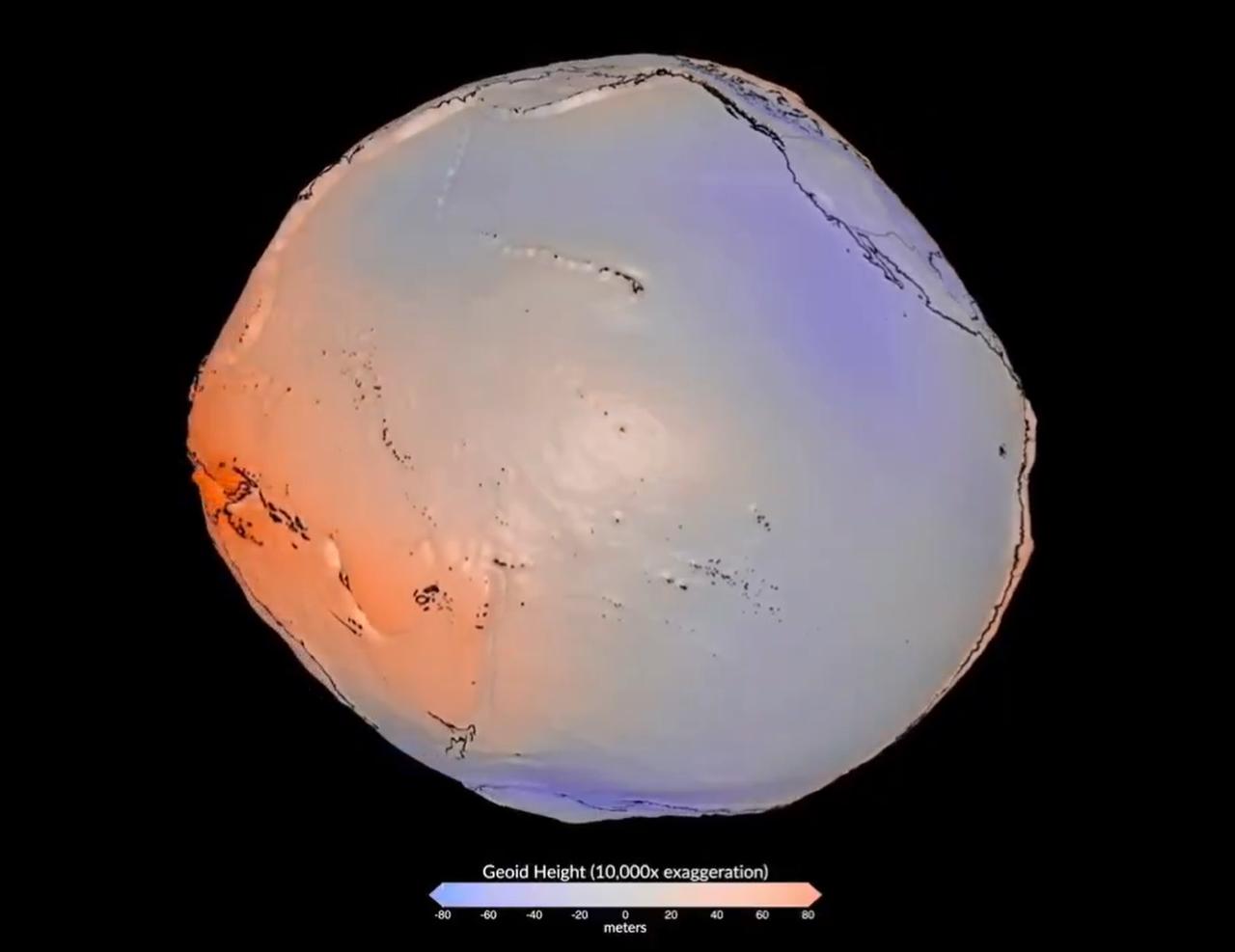 如果把所有的水去掉，地球是这样的，你见过吗？大地水准面是指在地球引力（包括地球