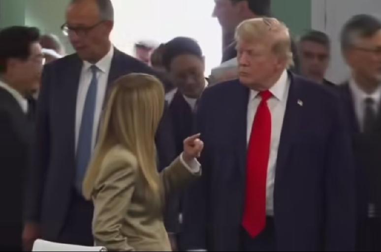 梅洛尼冲特朗普说了什么？梅洛尼:你是大统领，你怎么能听内塔尼亚胡的呢？打了伊朗