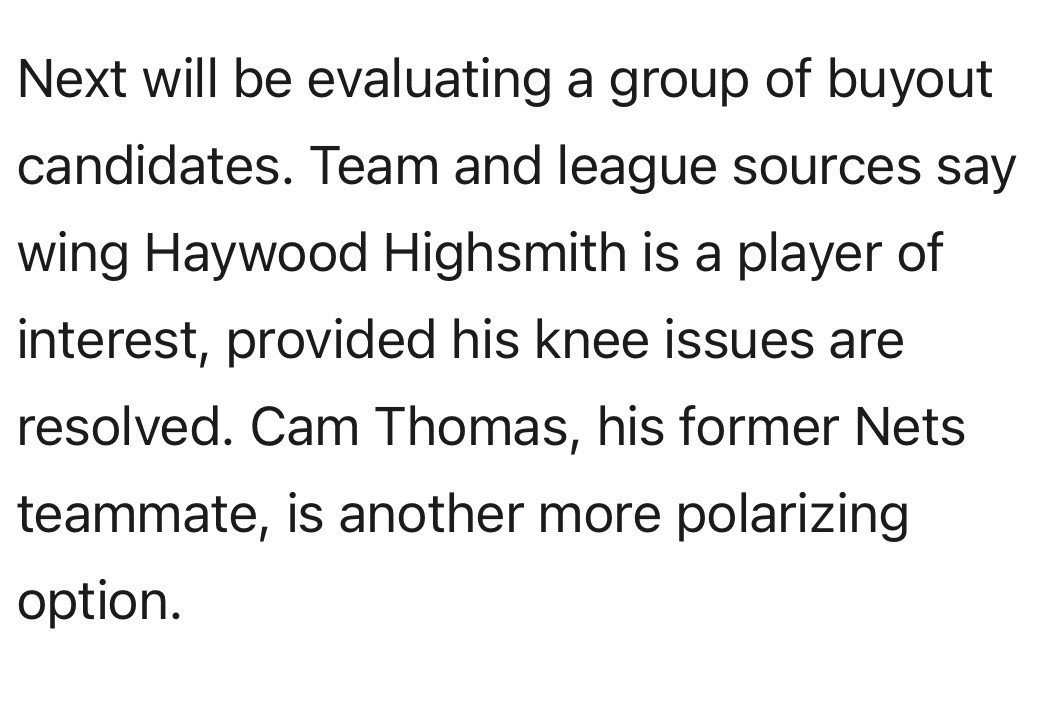 湖人记者DanWoike：湖人将评估买断市场的潜在目标。据球队和联盟消息人士透