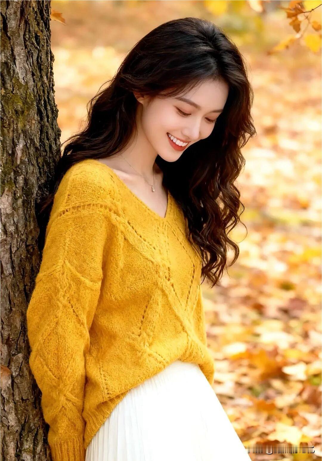 落叶季最会拍氛围感的姿势，我只服这一套：温柔显瘦，一眼显贵！[比心][比心][比