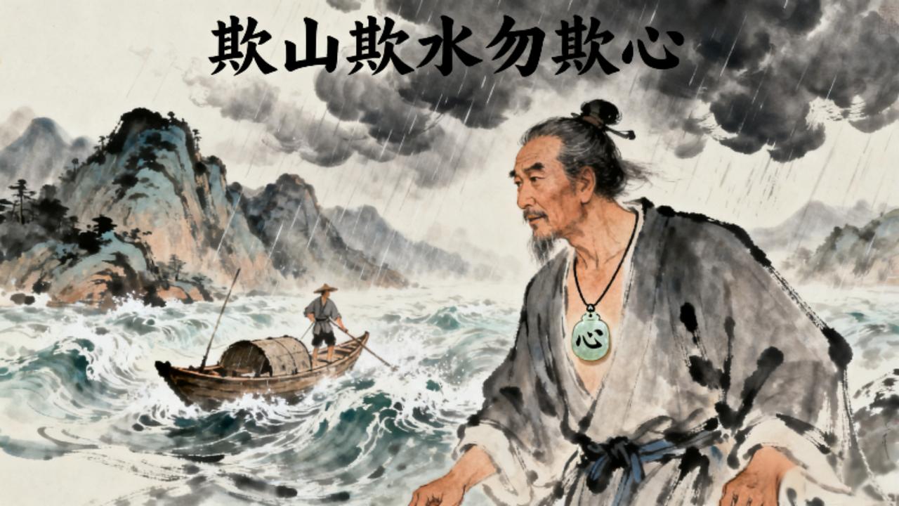 上联：画龙画虎难画骨，下联：欺山欺水勿欺心。