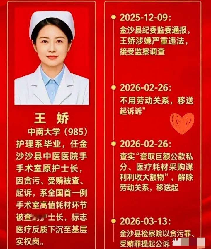 一个手术室护士长，竟能靠着高值耗材采购的小小权力大肆敛财，中南大学的高材生，愣是