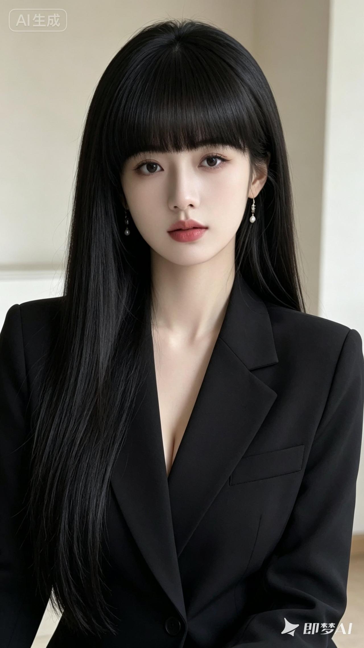 优雅黑西服，气质满分，职场女神范儿十足！💄👠