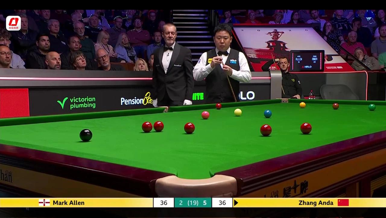 很纳闷！同样是斯诺克世锦赛第一轮第一阶段的比赛，怎么张安达与马克艾伦的比赛就打了