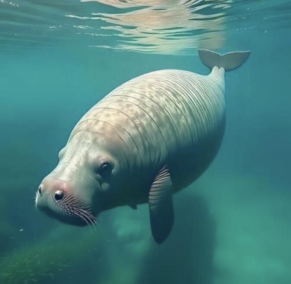 湛江海滩惊现“美人鱼”——儒艮再现，是奇迹还是警钟？2月12日，广东湛江吴川