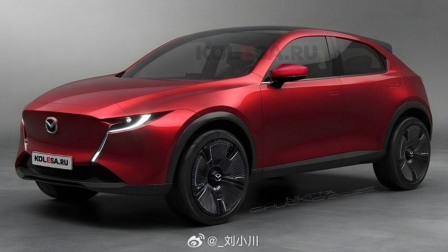 全新一代马自达CX-3渲染图全新一代马自达CX-3渲染图，配上魂动红，大家觉得