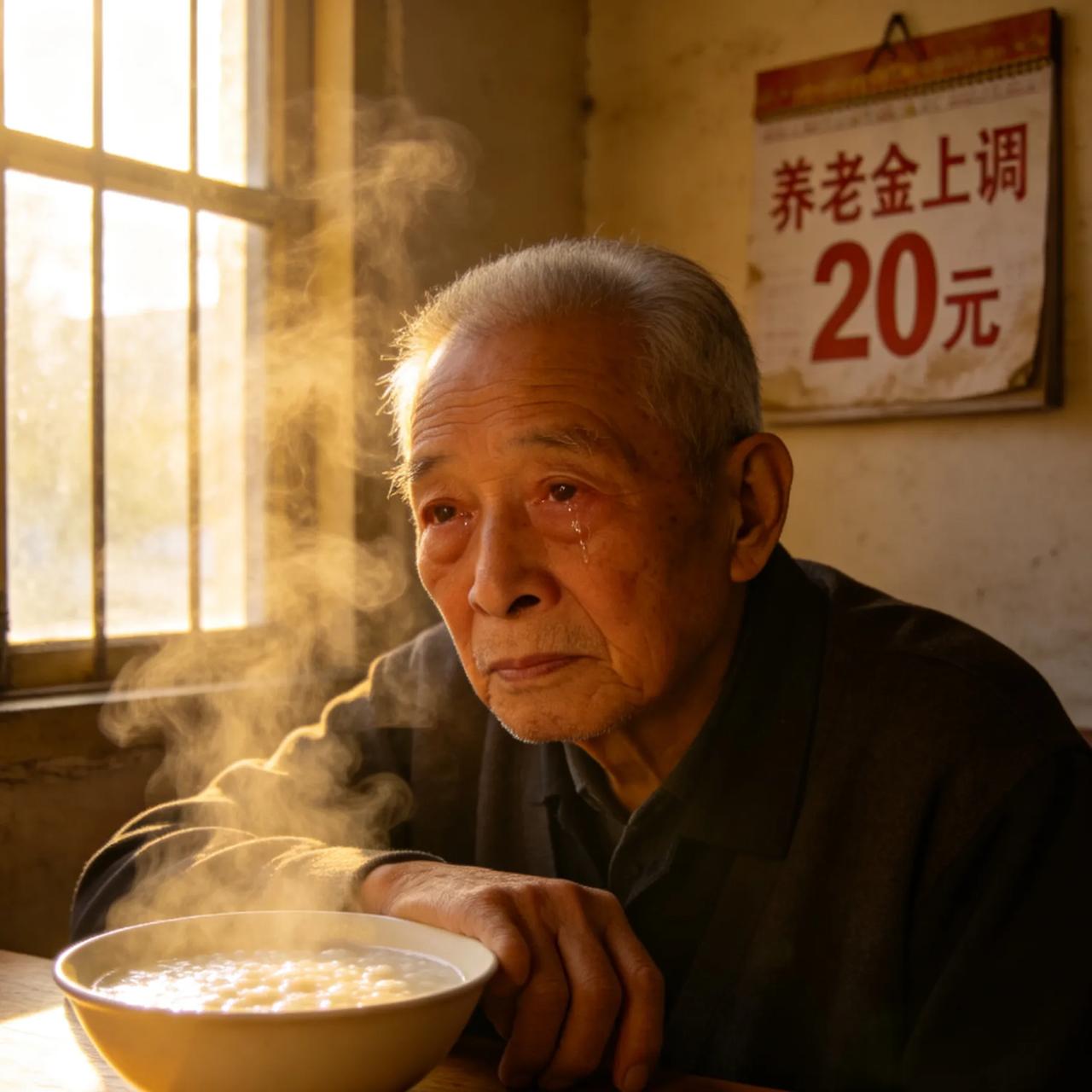 看到养老金涨了20元，我却有点鼻酸每月多20元，一年240元。对年轻人来说可