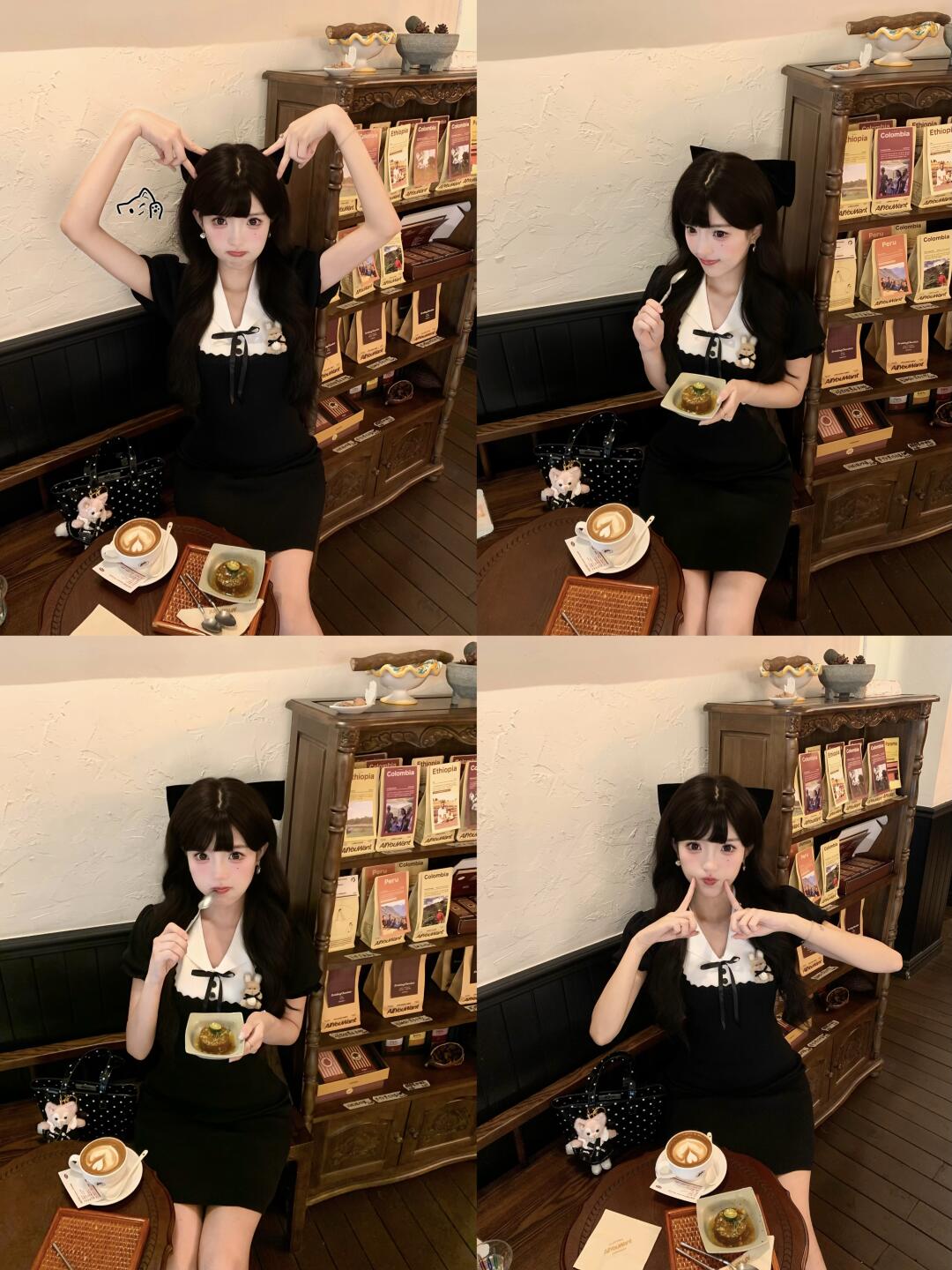 ☕️存一些咖啡厅拍照姿势^⌯𖥦⌯^ ੭