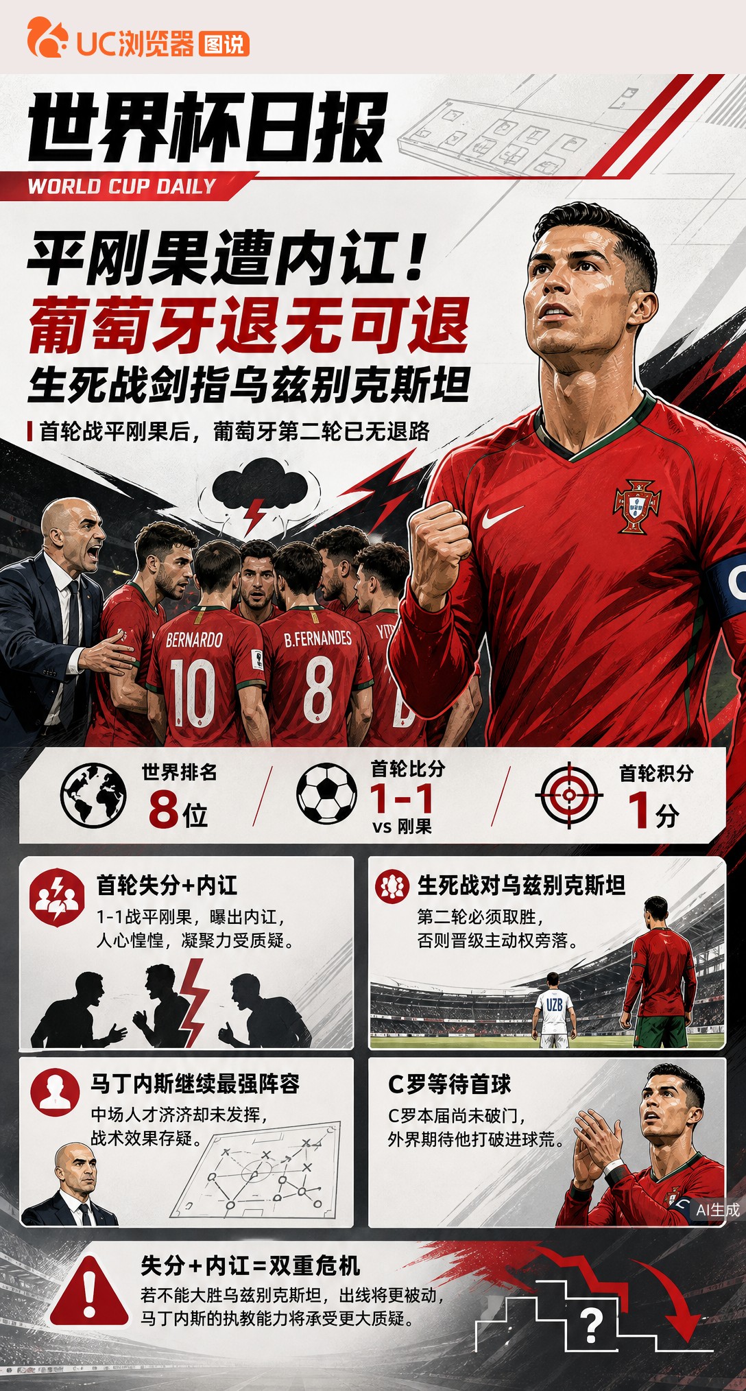 平刚果遭内讧！葡萄牙退无可退，生死战剑指乌兹别克斯坦