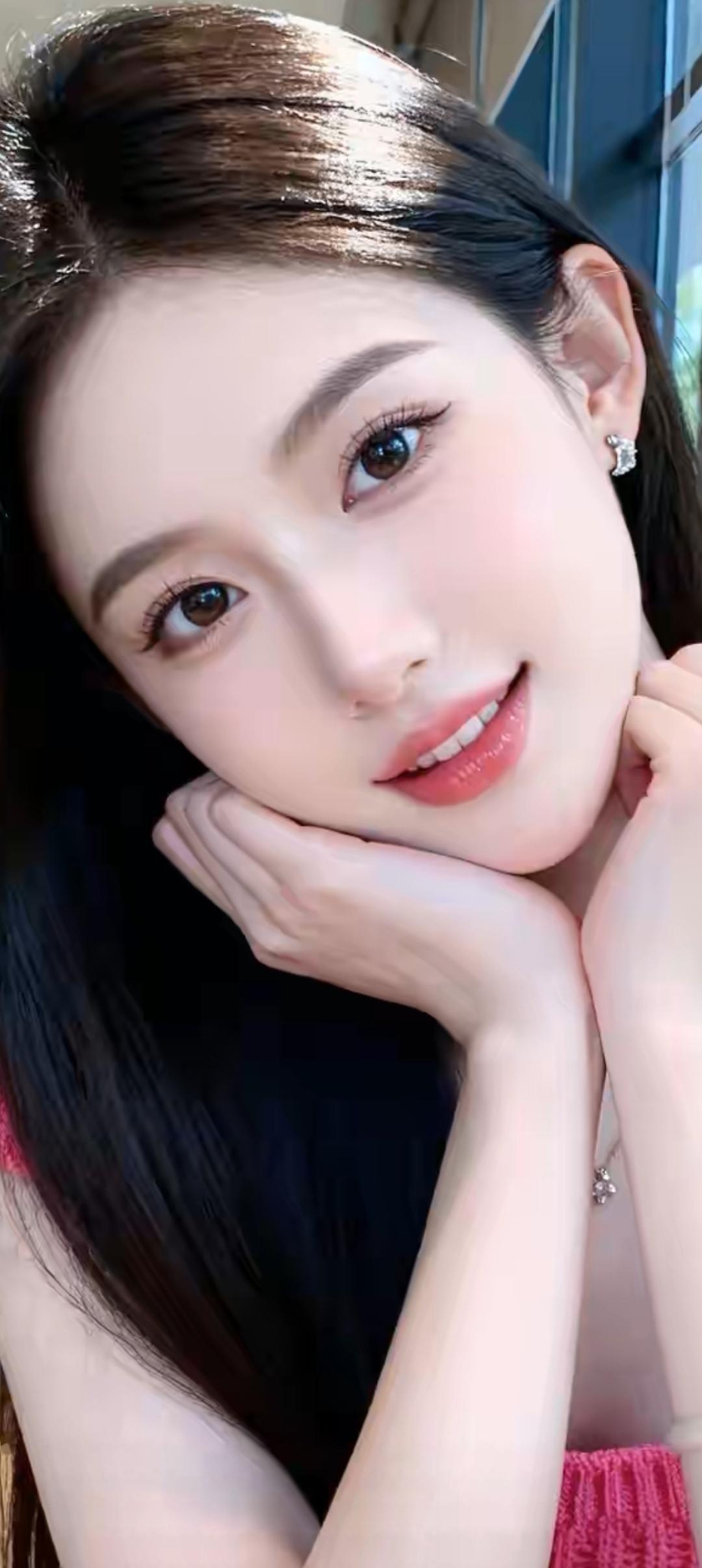 温柔甜美的少女，微笑中透露着青春的活力！