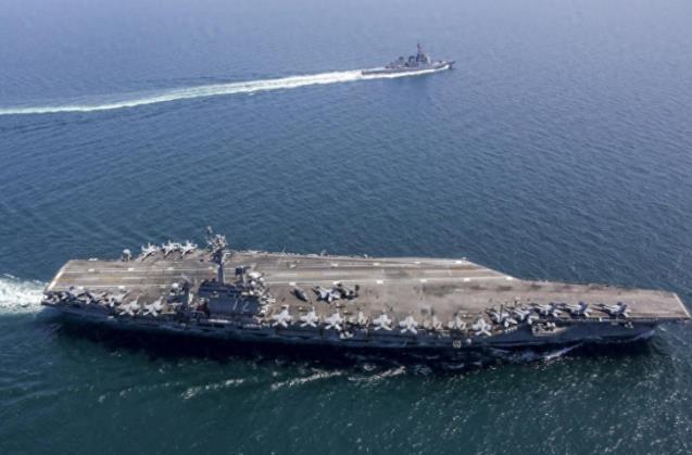 美国“林肯”号航母最近动作频频，正向南海方向移动。根据公开的船舶信号显示，到