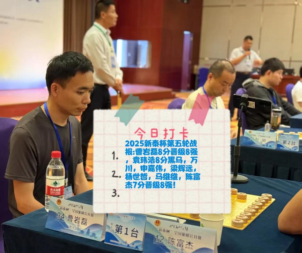 2025新泰杯第五轮战报:曹岩磊8分晋级8强，袁玮浩8分黑马，万川，申嘉伟，梁辉