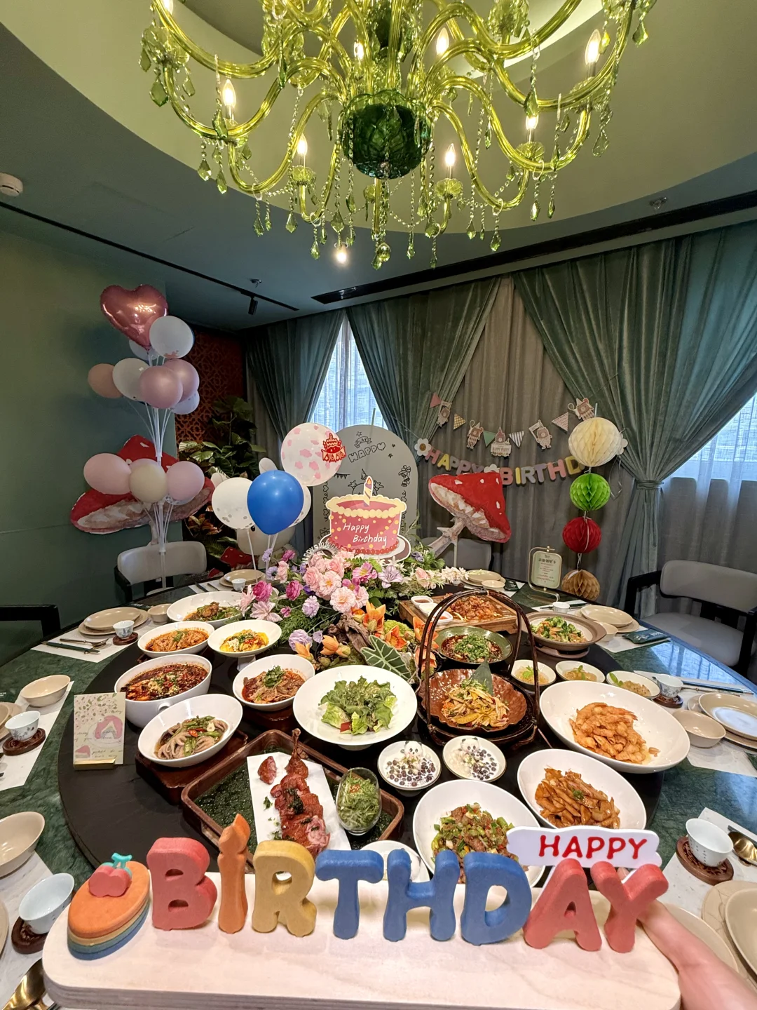 闺蜜的庆生餐厅好赞，实名羡慕💕💕