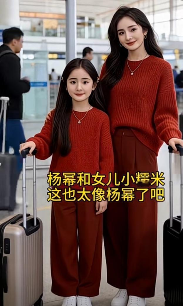 刚刷到小糯米，12岁的她扎马尾撩发，活脱脱杨幂20岁翻版，简直复制粘贴，太像啦！