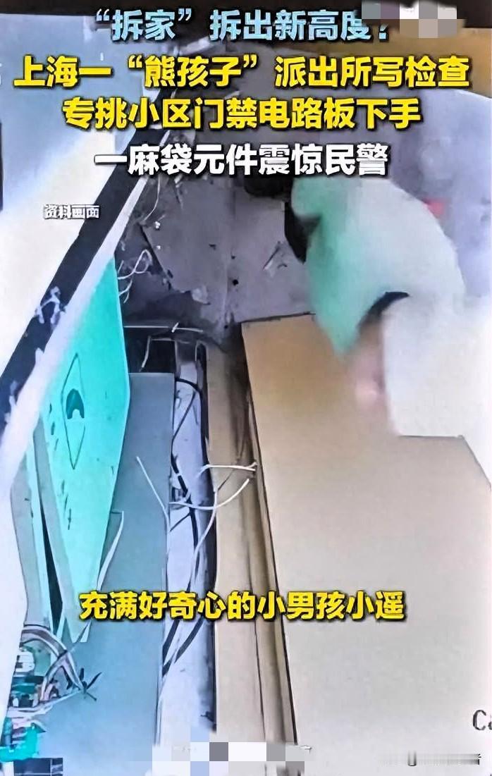 十岁孩童拆毁小区门禁系统民警另类教育引发热议家长群深夜反思上海某小区最近