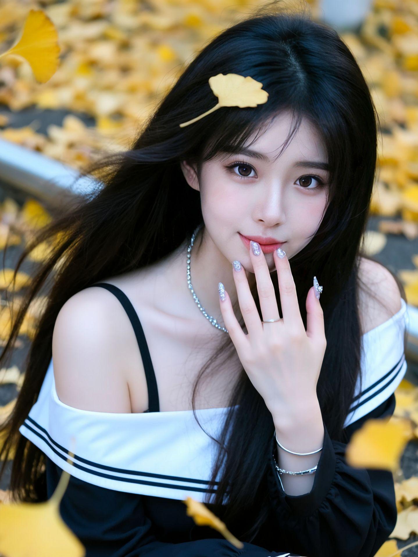 AI银杏日系照  原来ai写真可以这么美  谁拍谁好看 美出高级感