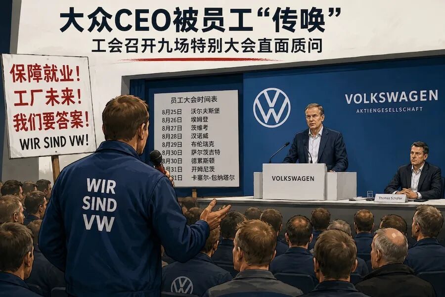 大众再掀裁员风暴: 工会召集九场员工大会, CEO被要求公开解释