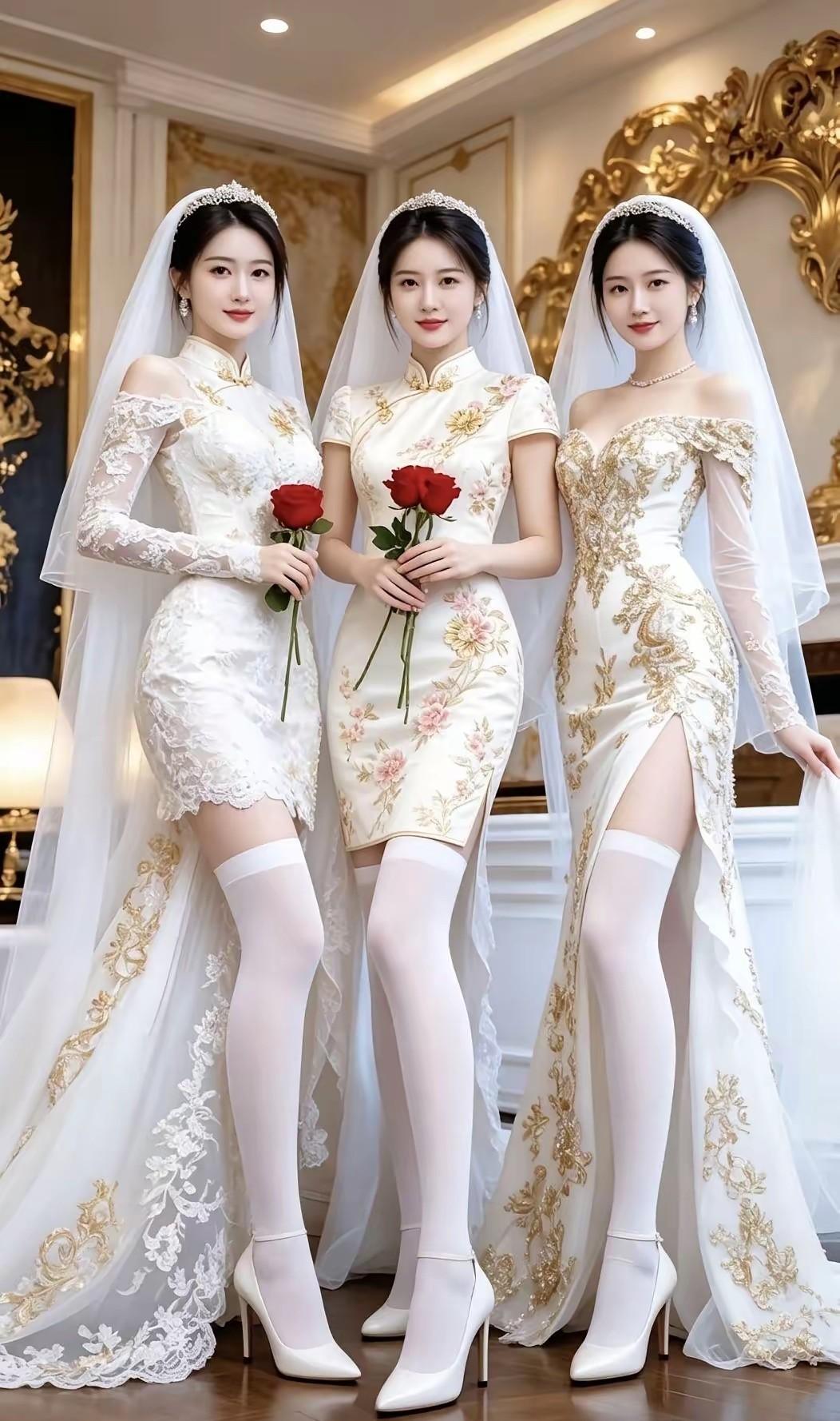 这么漂亮的新娘，谁不爱呢？我选左边第一个，她就是我做梦都想得到的娘子。