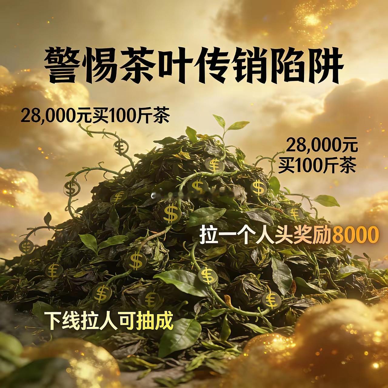 这样卖茶叶的套路，越看越像传销……28,000元买100斤茶，听起来像买卖？可人