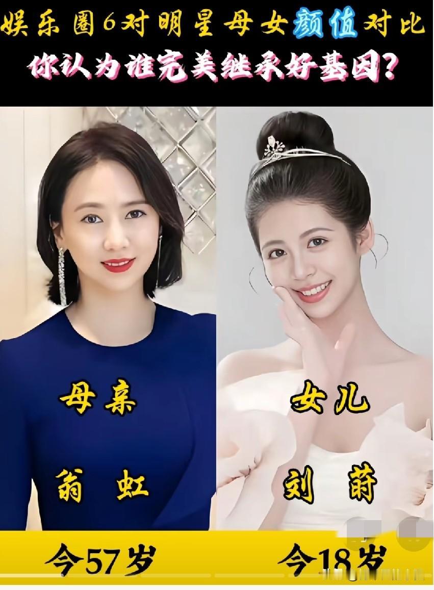  什么叫顶级美貌遗传！女明星高颜值母女图鉴都说美人骨相代代相传，看完这几组明星
