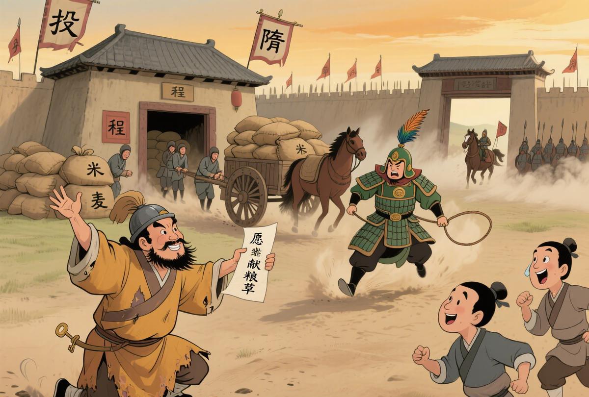 程咬金诈降骗粮草！接管粮仓就跑路，敌军气跳脚：这招只敢用一次唐朝最“赖皮”