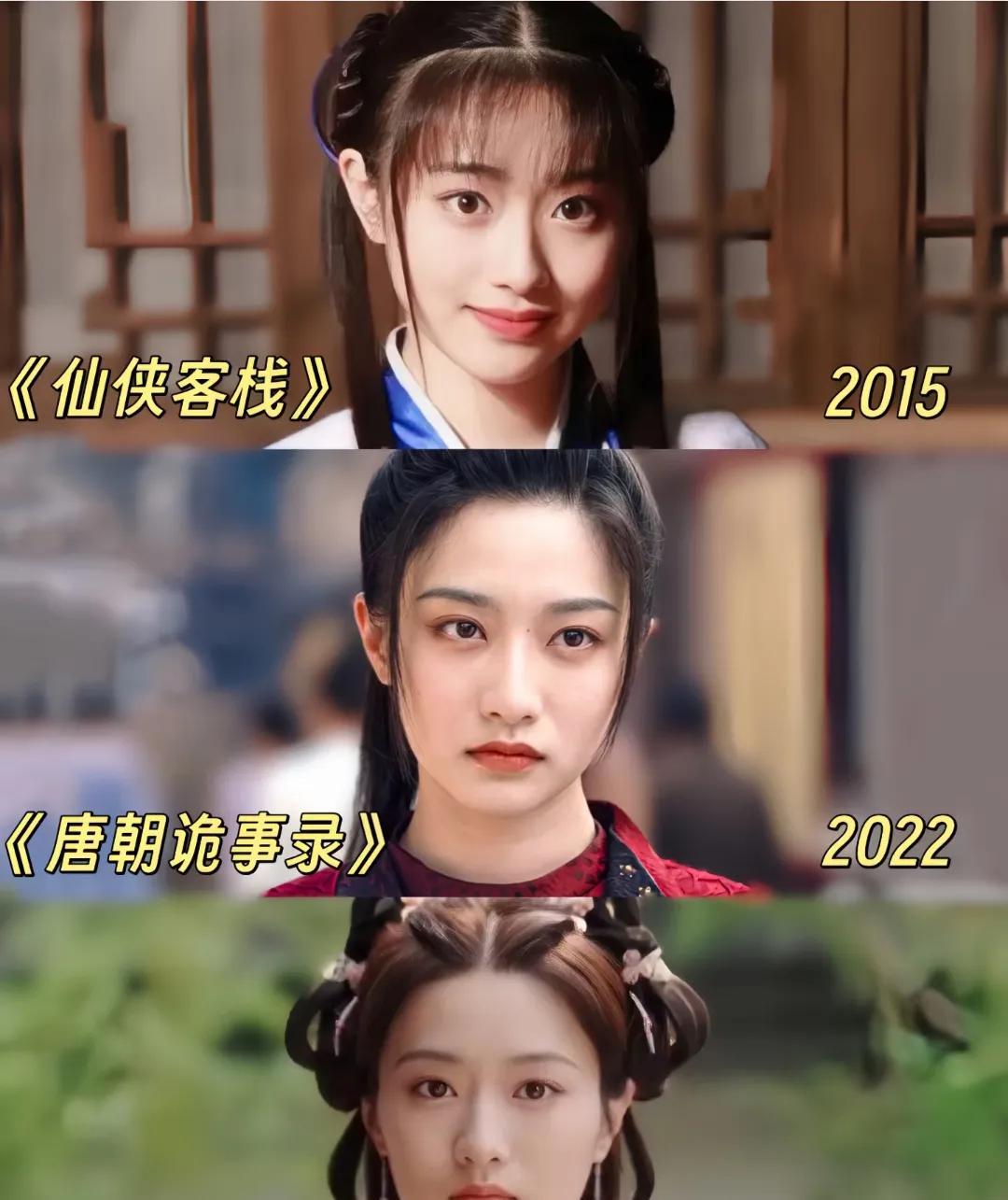 我天，瞬间对“剧抛脸”起敬意了——这竟然都是孙雪宁演的啊！有刘海的造型好好看，