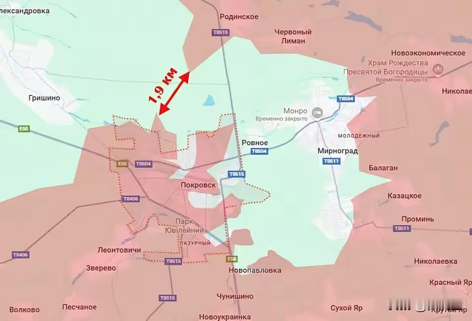11月3日俄国防发部红军城被3面围困，只留下大约2公里的缺口，近2万乌军被围困。