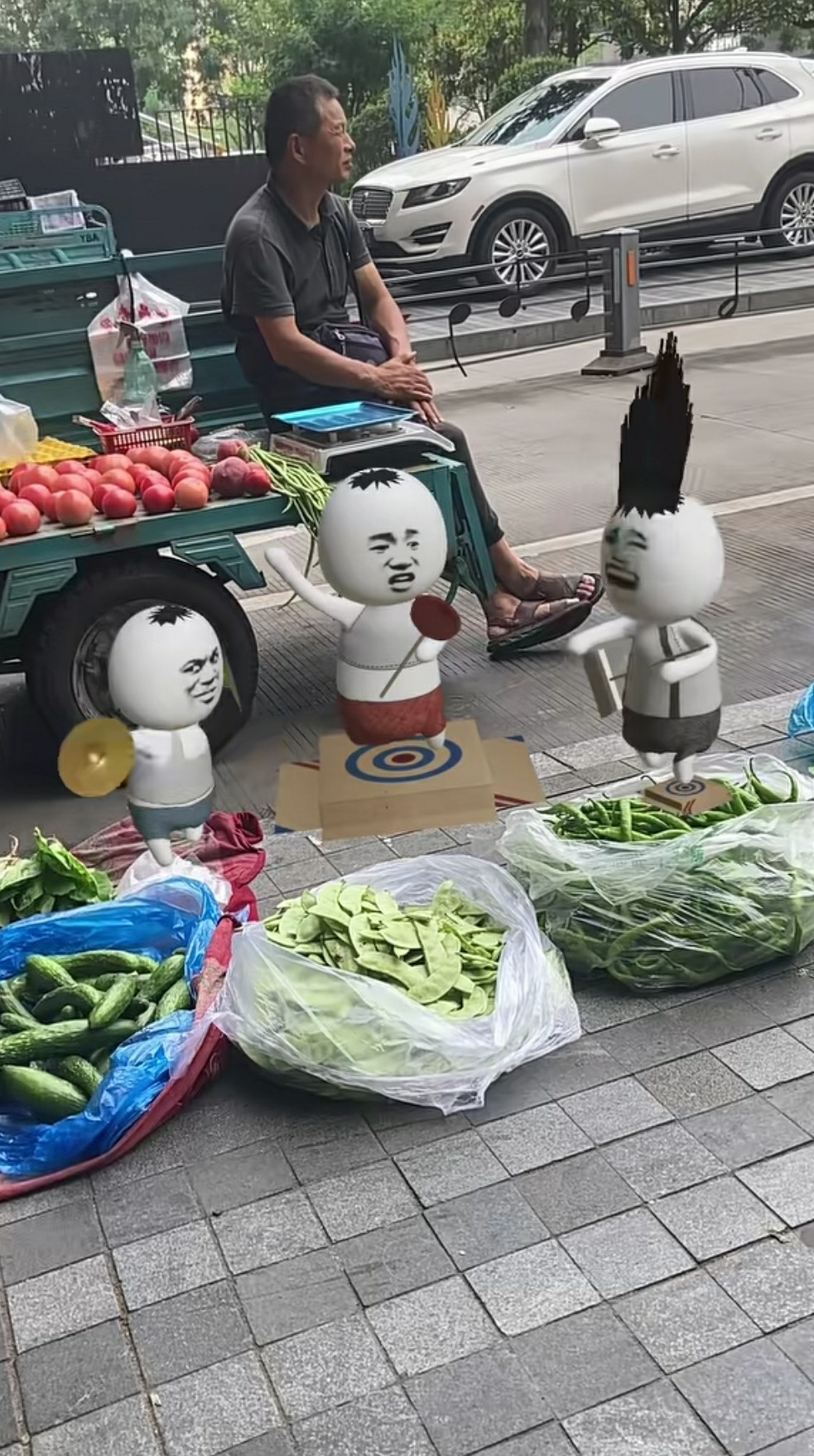 这样卖菜好省力啊。