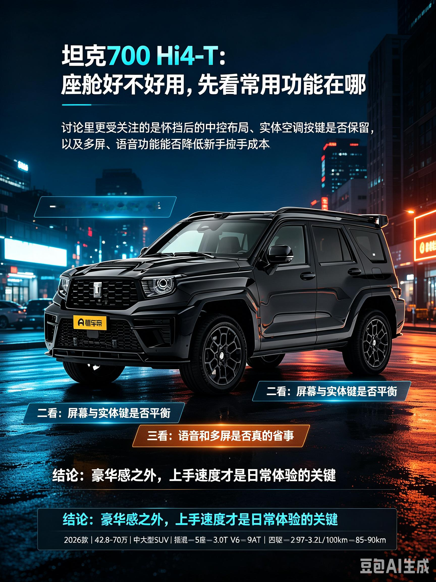 坦克700座舱真的好上手吗