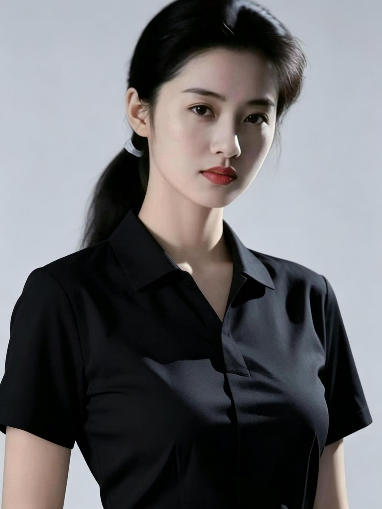 实际上，这个姑娘的形象才是99.99%男生心中的“女神”。她，素衣简服，未施